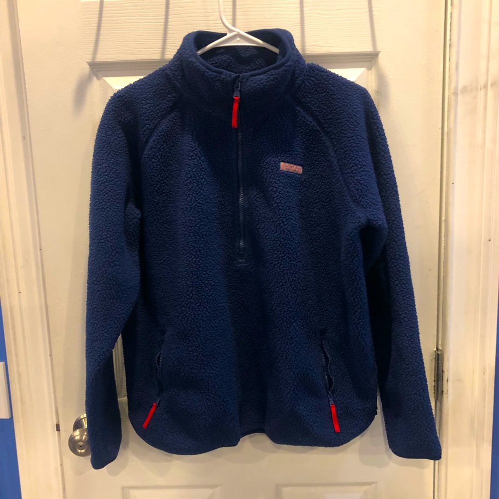 Vineyard Vines Navy Fleece Pullover S